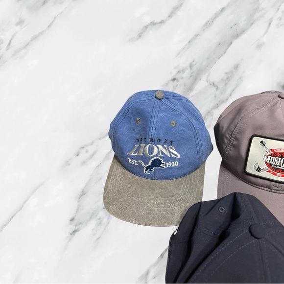 Hat Bundle Snapback Vintage Detroit Chevy Red Wings Lions Michigan Red Beer Nike - Picture 3 of 6